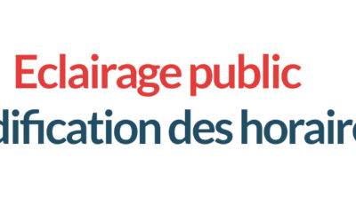 Modification horaires éclairages publics
