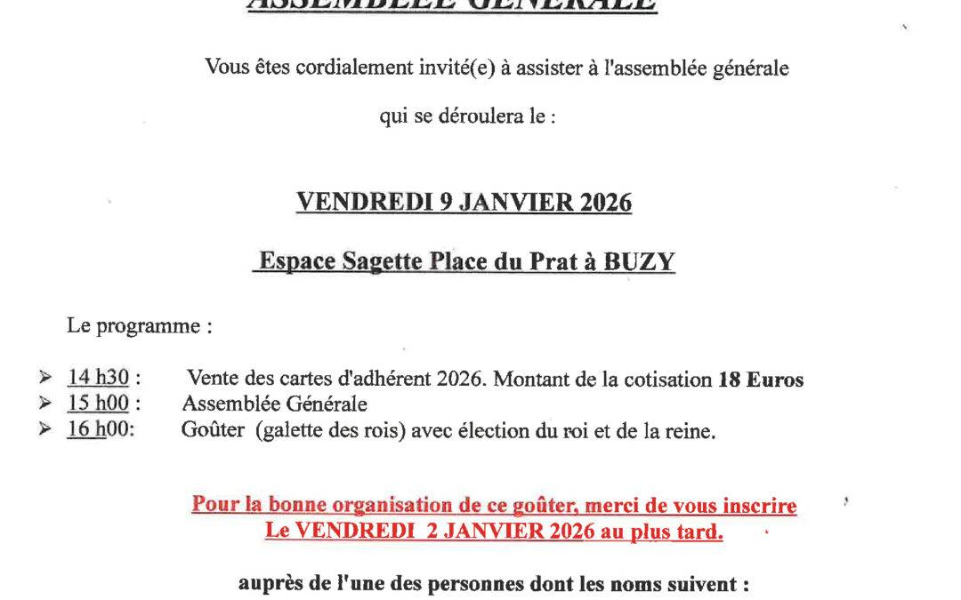 Assemblée Générale Las Cassoures