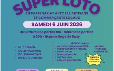 6 juin : loto de l&rsquo;APE Buzy-Buziet